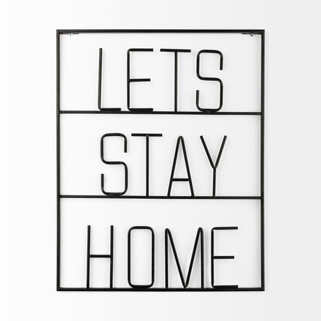 Let's Stay Home Sign by Mercana at Eve Furniture