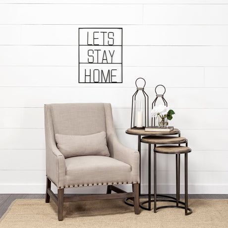 Let's Stay Home Sign by Mercana at Eve Furniture