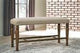 Lettner Gray/Brown Dining Bench by Ashley at Eve Furniture