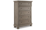 Lettner Light Gray Chest of Drawers by Ashley at Eve Furniture