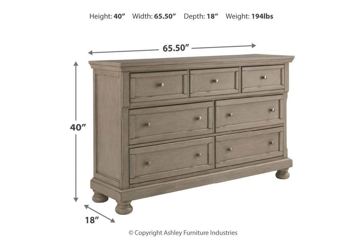 Lettner Light Gray Dresser by Ashley at Eve Furniture