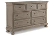 Lettner Light Gray Dresser by Ashley at Eve Furniture