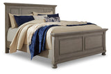 Lettner Light Gray King Panel Bed by Ashley at Eve Furniture