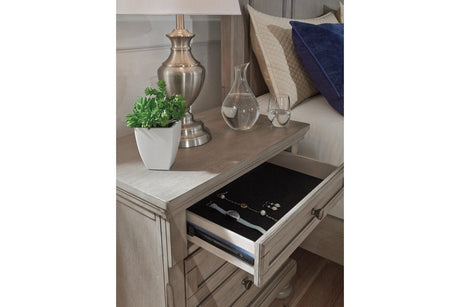 Lettner Light Gray Nightstand by Ashley at Eve Furniture