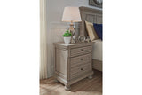 Lettner Light Gray Nightstand by Ashley at Eve Furniture