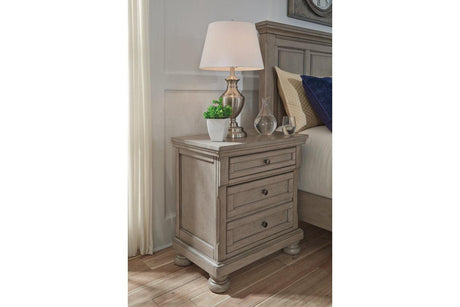Lettner Light Gray Nightstand by Ashley at Eve Furniture