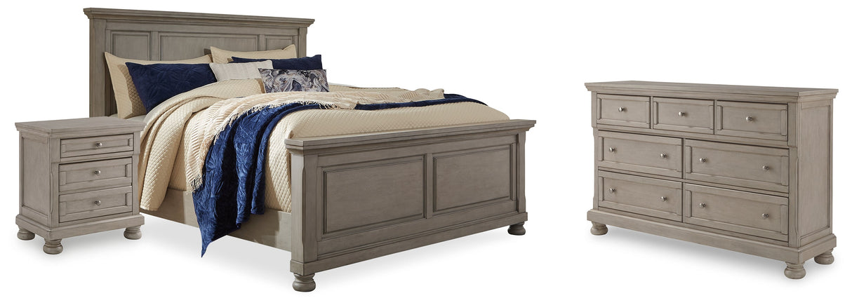 Lettner Light Gray Panel Bedroom Set by Ashley at Eve Furniture
