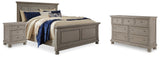 Lettner Light Gray Panel Bedroom Set by Ashley at Eve Furniture