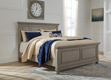 Lettner Light Gray Panel Bedroom Set by Ashley at Eve Furniture