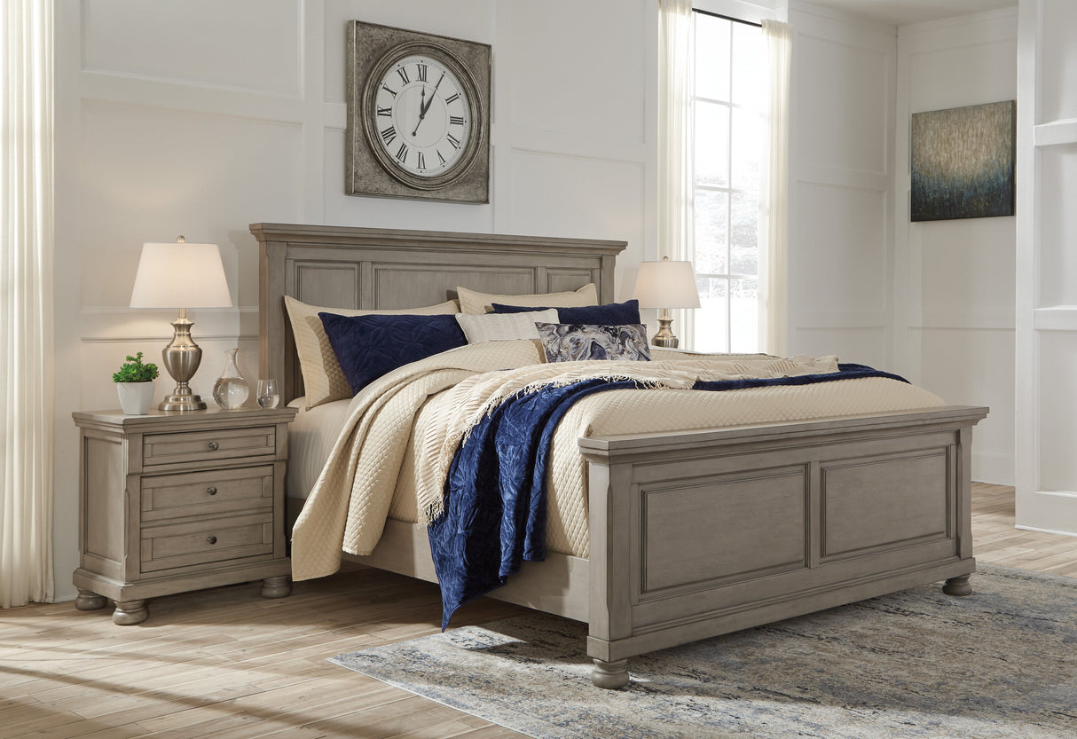 Lettner Light Gray Panel Bedroom Set by Ashley at Eve Furniture