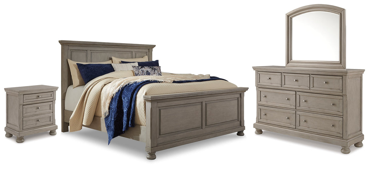 Lettner Light Gray Panel Bedroom Set by Ashley at Eve Furniture