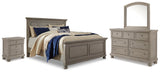 Lettner Light Gray Panel Bedroom Set by Ashley at Eve Furniture