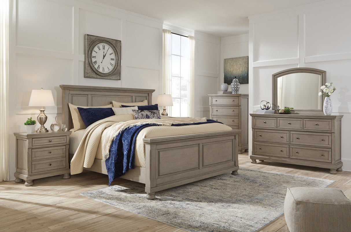Lettner Light Gray Panel Bedroom Set by Ashley at Eve Furniture