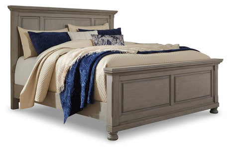 Lettner Light Gray Queen Panel Bed by Ashley at Eve Furniture