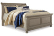 Lettner Light Gray Queen Sleigh Bed by Ashley at Eve Furniture