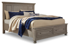 Lettner Light Gray Queen Storage Platform Bed by Ashley at Eve Furniture
