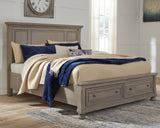 Lettner Light Gray Storage Platform Bedroom Set by Ashley at Eve Furniture
