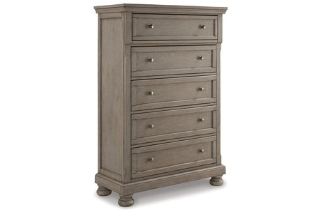 Lettner Light Gray Chest of Drawers by Ashley at Eve Furniture