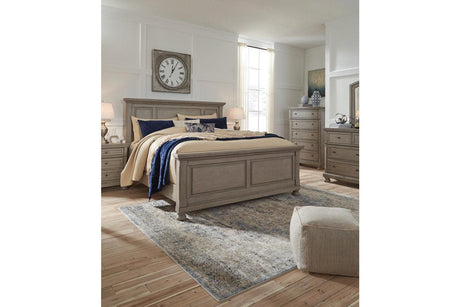 Lettner Light Gray Queen Panel Bed by Ashley at Eve Furniture