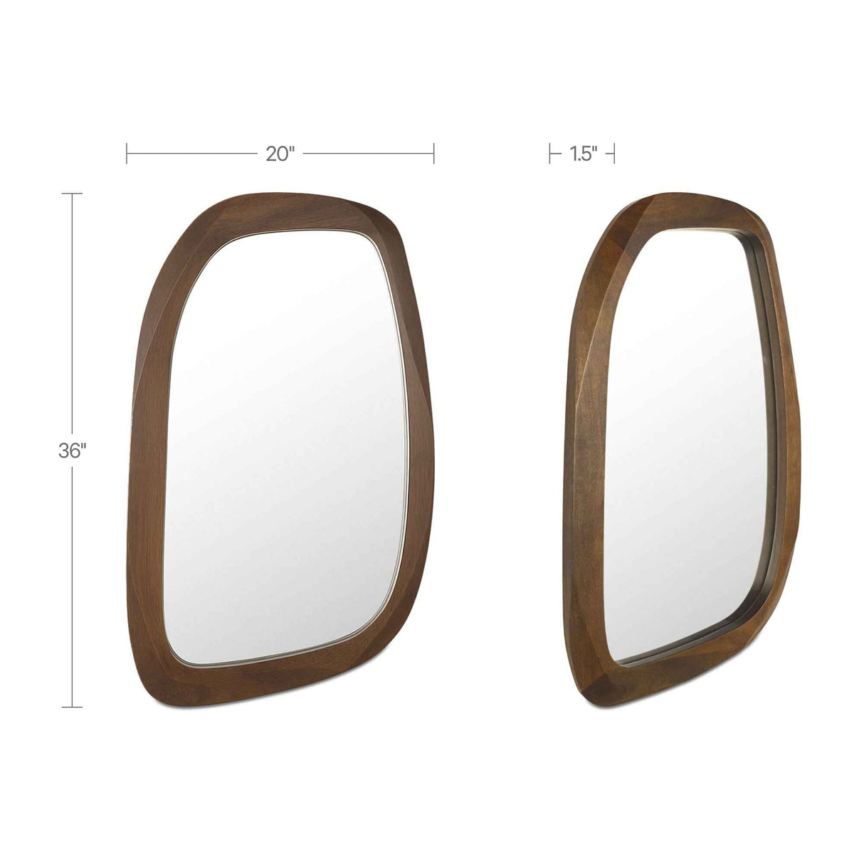 Levi Brown Mirror by Moe's Home at Eve Furniture