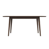 Levi Modern Style Solid Wood Rectangular Dining Kitchen Table Walnut / 86"