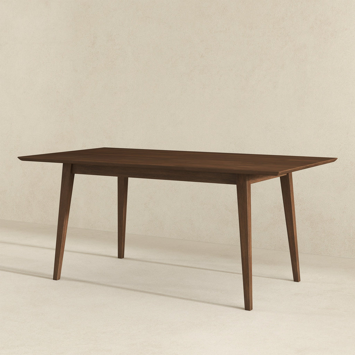 Levi Modern Style Solid Wood Rectangular Walnut Top Dining Table 63" by Ashcroft Imports at Eve Furniture