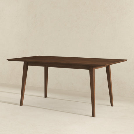 Levi Modern Style Solid Wood Rectangular Walnut Top Dining Table 63" by Ashcroft Imports at Eve Furniture