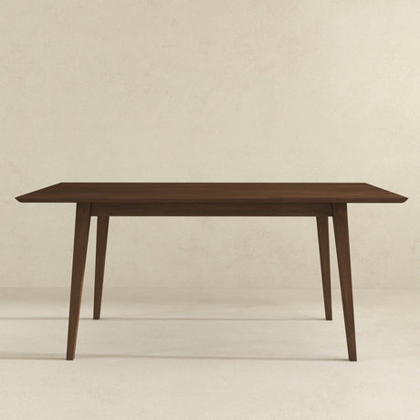Levi Modern Style Solid Wood Rectangular Walnut Top Dining Table 63" by Ashcroft Imports at Eve Furniture