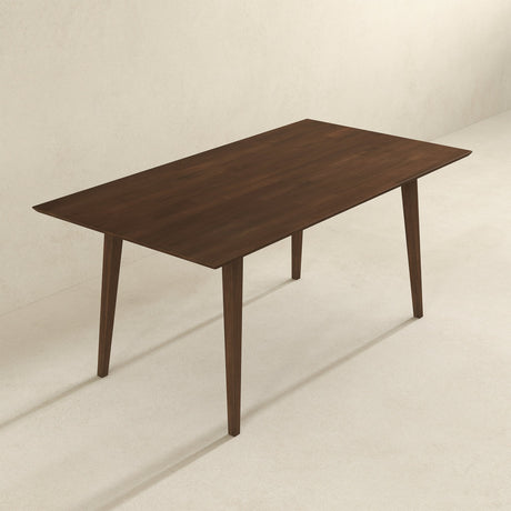 Levi Modern Style Solid Wood Rectangular Walnut Top Dining Table 63" by Ashcroft Imports at Eve Furniture