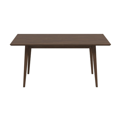 Levi Modern Style Solid Wood Rectangular Walnut Top Dining Table 63" by Ashcroft Imports at Eve Furniture