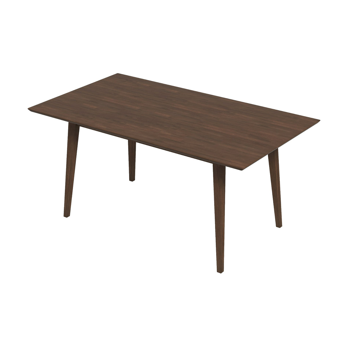 Levi Modern Style Solid Wood Rectangular Walnut Top Dining Table 63" by Ashcroft Imports at Eve Furniture