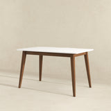 Levi Modern Style Solid Wood Rectangular White Top Dining Table 47" by Ashcroft Furniture at Eve Furniture