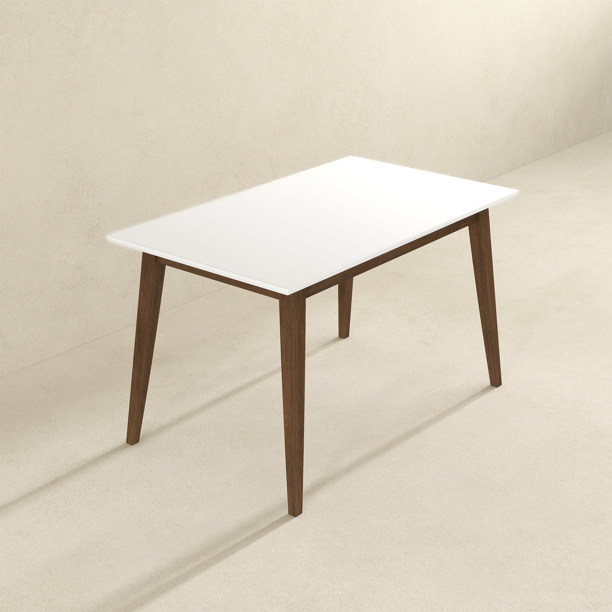 Levi Modern Style Solid Wood Rectangular White Top Dining Table 47" by Ashcroft Furniture at Eve Furniture