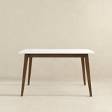 Levi Modern Style Solid Wood Rectangular White Top Dining Table 47" by Ashcroft Furniture at Eve Furniture