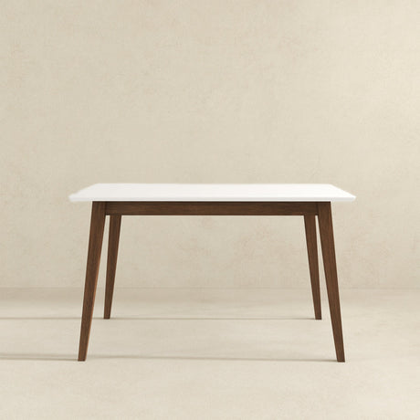 Levi Modern Style Solid Wood Rectangular White Top Dining Table 47" by Ashcroft Furniture at Eve Furniture