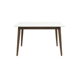 Levi Modern Style Solid Wood Rectangular White Top Dining Table 47" by Ashcroft Furniture at Eve Furniture