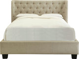 Levi Toast Linen Full Tufted Platform Bed
