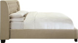 Levi Toast Linen Full Tufted Platform Bed