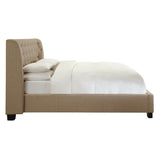 Levi Tufted Footboard Storage Bed in Toast Linen by Modus Furniture at Eve Furniture
