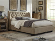 Levi Tufted Platform Bed in Toast Linen by Modus Furniture at Eve Furniture