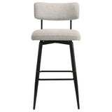 Levine Cream Fabric Upholstered Swivel Bar Chair (Set of 2) by Coaster at Eve Furniture