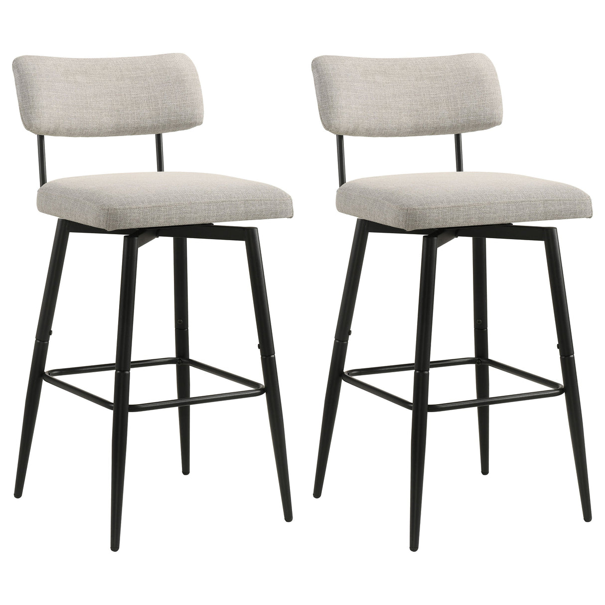 Levine Cream Fabric Upholstered Swivel Bar Chair (Set of 2) by Coaster at Eve Furniture