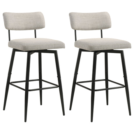 Levine Cream Fabric Upholstered Swivel Bar Chair (Set of 2) by Coaster at Eve Furniture