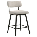 Levine Cream Fabric Upholstered Swivel Counter Chair (Set of 2) by Coaster at Eve Furniture