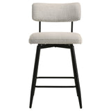 Levine Cream Fabric Upholstered Swivel Counter Chair (Set of 2) by Coaster at Eve Furniture