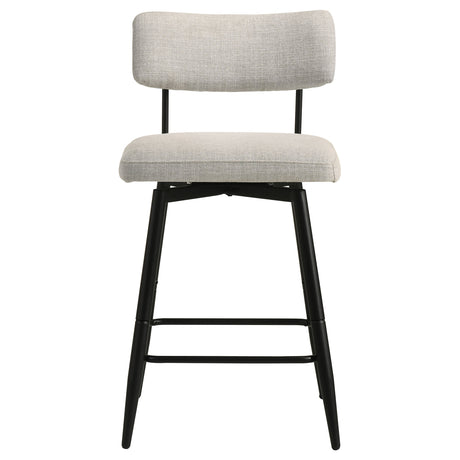 Levine Cream Fabric Upholstered Swivel Counter Chair (Set of 2) by Coaster at Eve Furniture