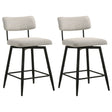 Levine Cream Fabric Upholstered Swivel Counter Chair (Set of 2) by Coaster at Eve Furniture