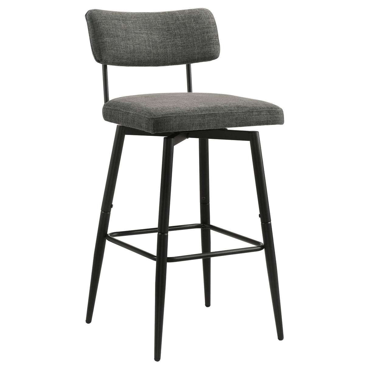 Levine Grey Fabric Upholstered Swivel Bar Chair (Set of 2) by Coaster at Eve Furniture