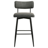 Levine Grey Fabric Upholstered Swivel Bar Chair (Set of 2) by Coaster at Eve Furniture