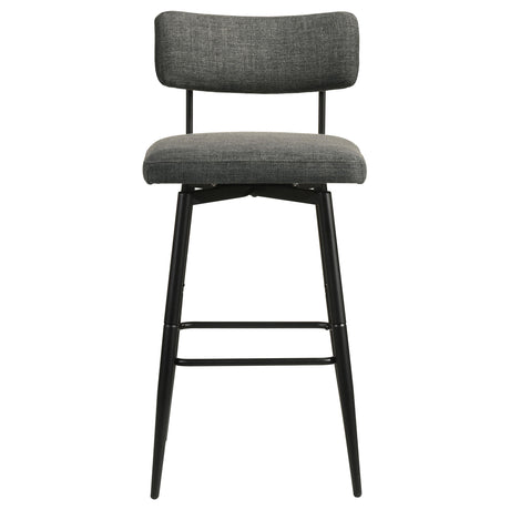 Levine Grey Fabric Upholstered Swivel Bar Chair (Set of 2) by Coaster at Eve Furniture